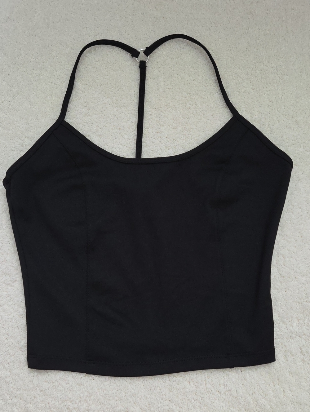 Victoria's Secret Black Strappy Cropped Cami